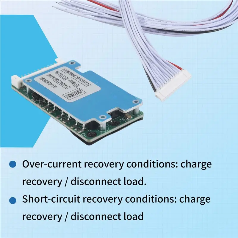 

AB31-BMS 13S 48V Li- Lithium 18650 Battery Pack Balancer Charge Board Equalizer Common/Separate Port For Escooter