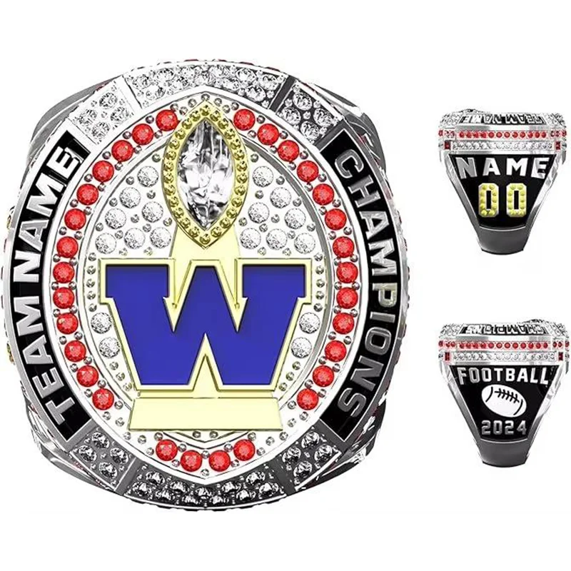 

Customized personalized rugby championship ring for 2026. Award gift for the championship team. Customizable with player's name.