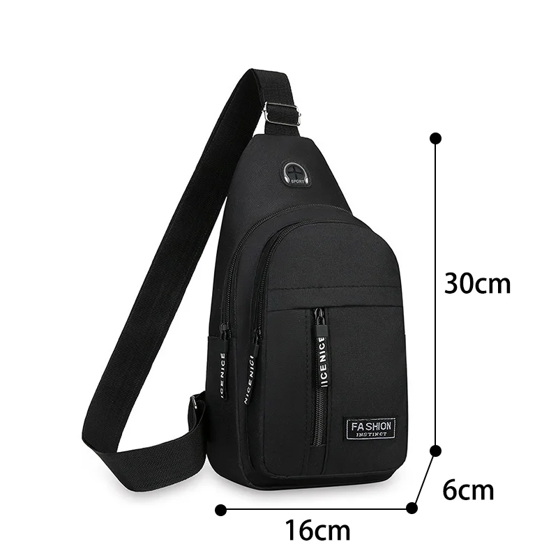 Fashionable and Trendy Lightweight New Men Shoulder Bags Chest Bag Multifuncional Crossbody Bags Travel Sling Bag