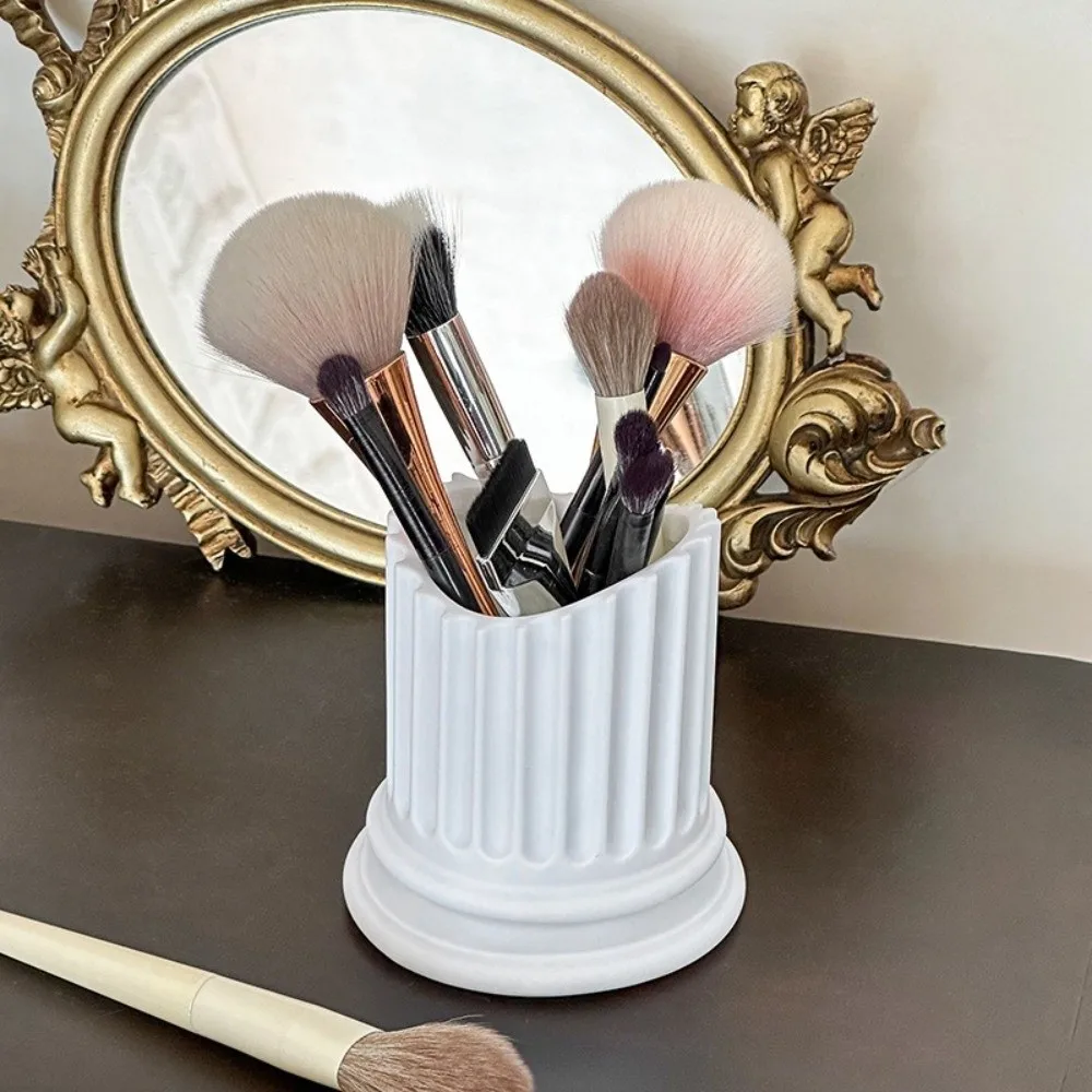 Ancient Greek Style Roman Pillar Pen Holder Stone Pillar Storage Box Makeup Brush Storage Irregular Roman Column Pencil Holder