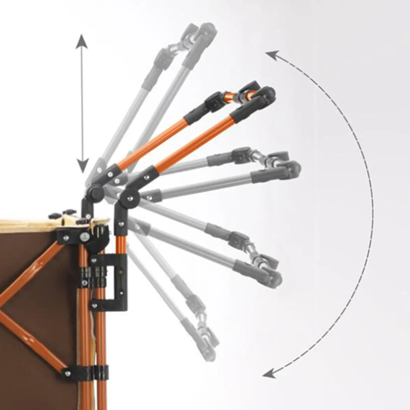 

Портативная металлическая тележка-вагонетка с регулируемой складной ручкой и креплением для багажника для кемпинга на открытом воздухе