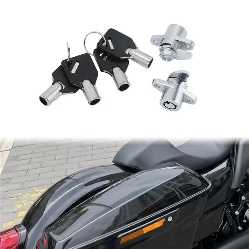NEW HOT In Stock-Motorcycle For Touring Electra Street Glide Road King 1993-2022 Compatible Hard Saddlebag Saddle Bag Loc