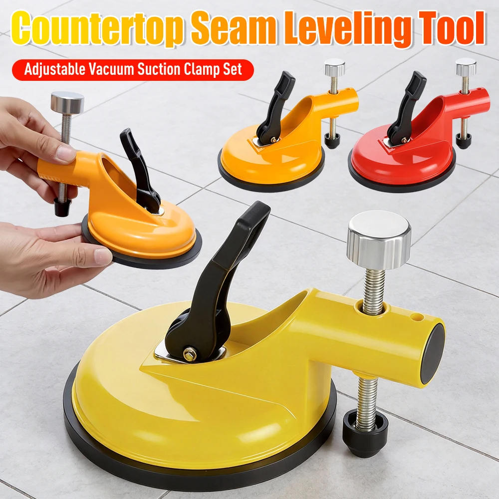 Floor Seam Fixer Tool Adjustable Vacuum Suction Cups Professional Countertop Leveling Tool for Stone Slab Installation & Repair