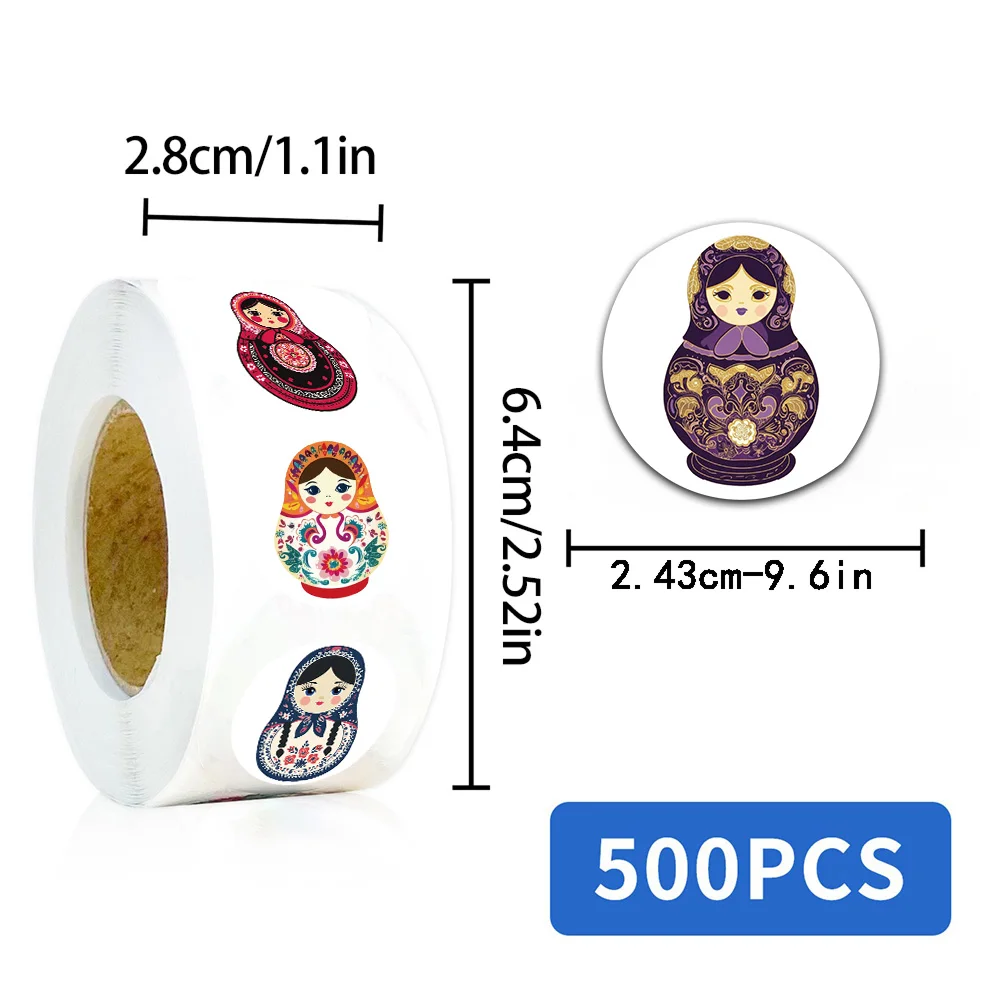 500 قطعة دمية التعشيش الروسية الإبداعية الكتابة على الجدران لفة ملصقات سكرابوكينغ كلية المواد الهاتف الغيتار التزلج الديكور