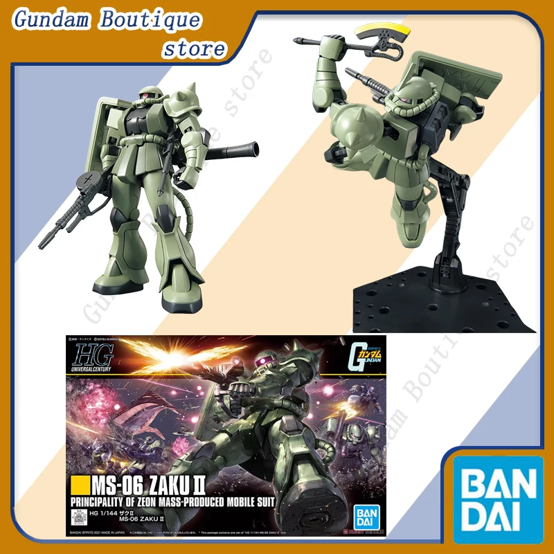 ของแท้จาก Bandai รุ่น HG MS-06 ซากุย หุ่นยนต์กันดั้ม อนิเมะ แอคชั่นฟิกเกอร์ ของสะสม ประกอบเอง ของเล่น โมเดล ของตกแต่ง ของขวัญสำหรับเด็ก