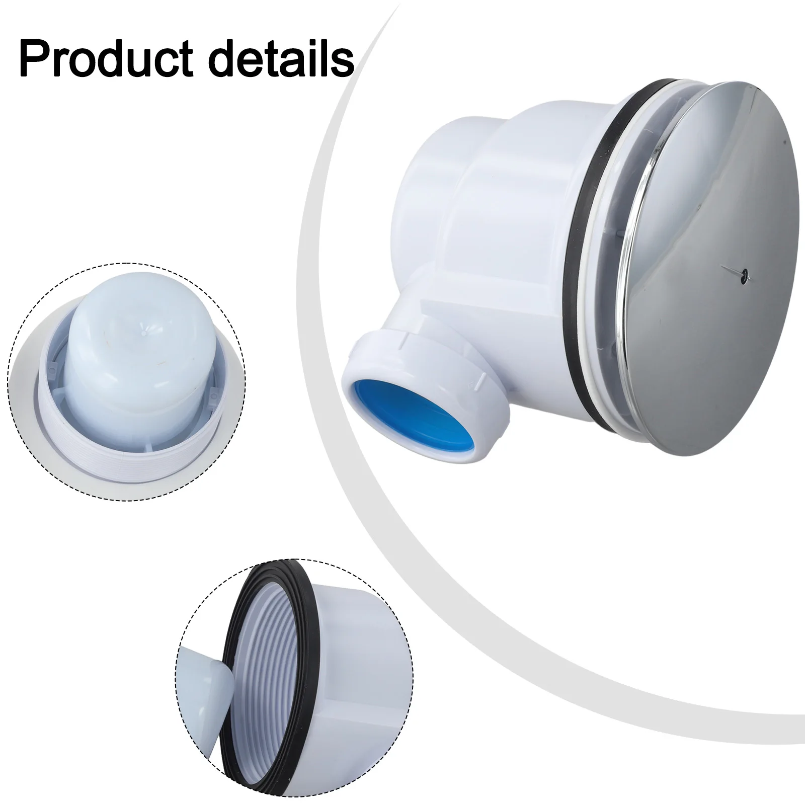 Shower Tray Waste Trap Designed for Fast Flow of 32 Litres per Minute and Easy Cleaning Compatible with UK Shower Trays