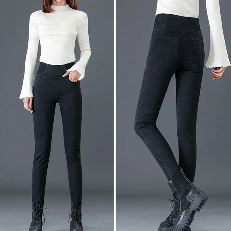 Oversize 26-38 Black Skinny Pencil Jeans Women High Waist Slim Denim Pants Stretch Leggings Vaqueros Casual Pantalones Jean 2025