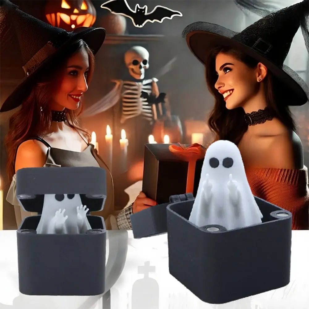 Creative Halloween Ghost Finger Surprise Gift Box Hot Stamping Cute Prank Pop Up Gift Funny Finger in a Box Scare Friends Gift