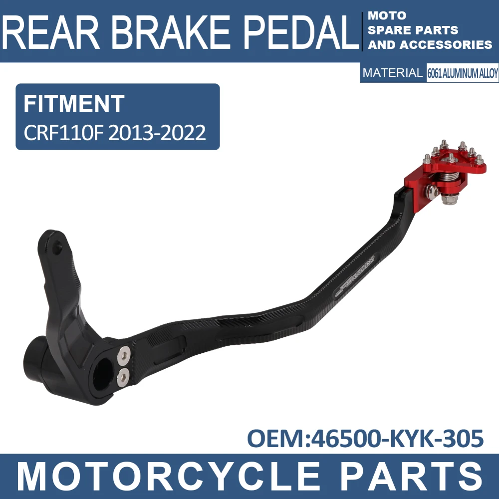 

For CRF110F 2013-2023 Foot Brake Pedal Heavy Duty Motorcycle Foot Brake Lever for Off-Road Bikes Motorcycles Parts