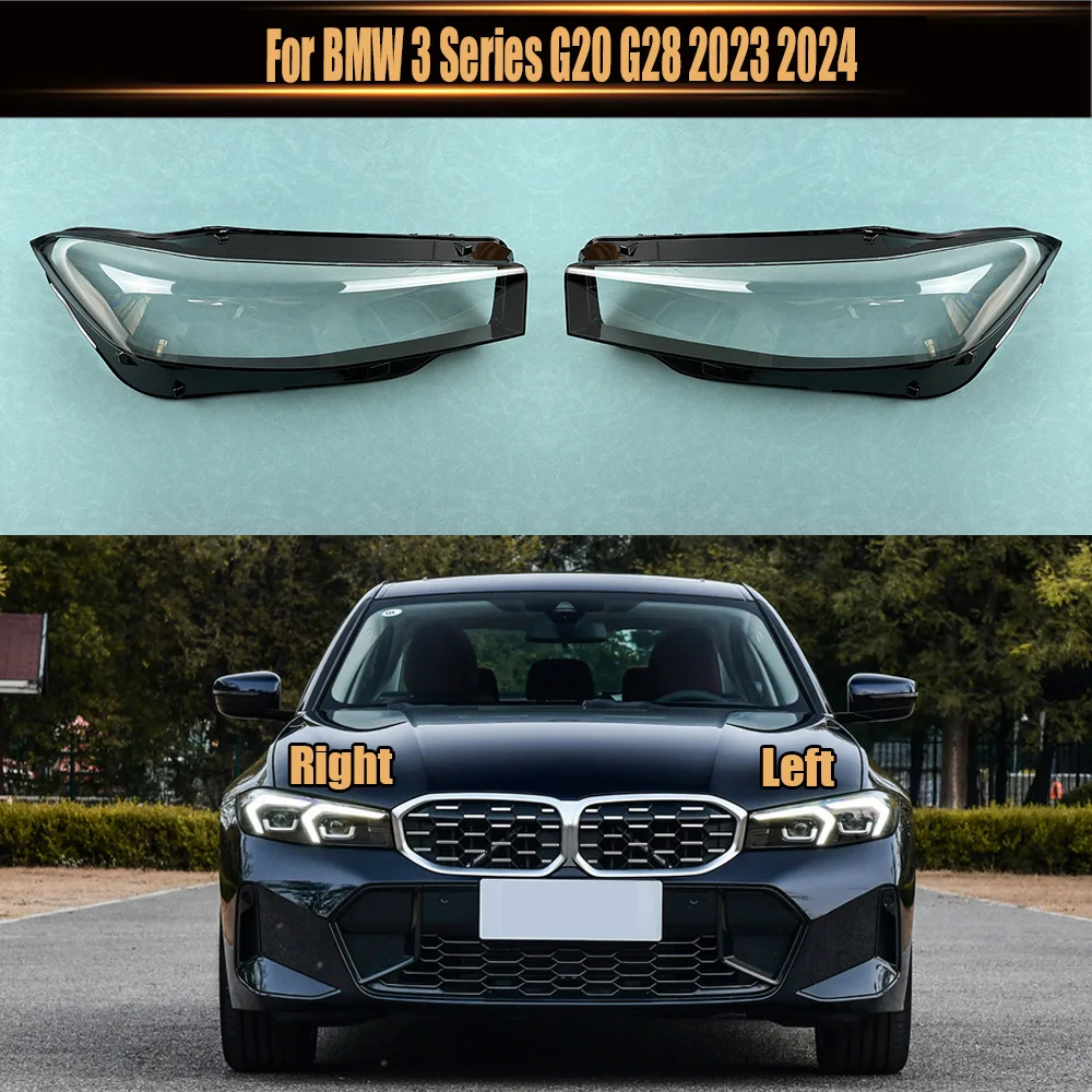 

For BMW 3 Series G20 G28 2023 2024 Headlight Cover Transparent Lampshade Lamp Shade Plexiglass Replace Original Lens