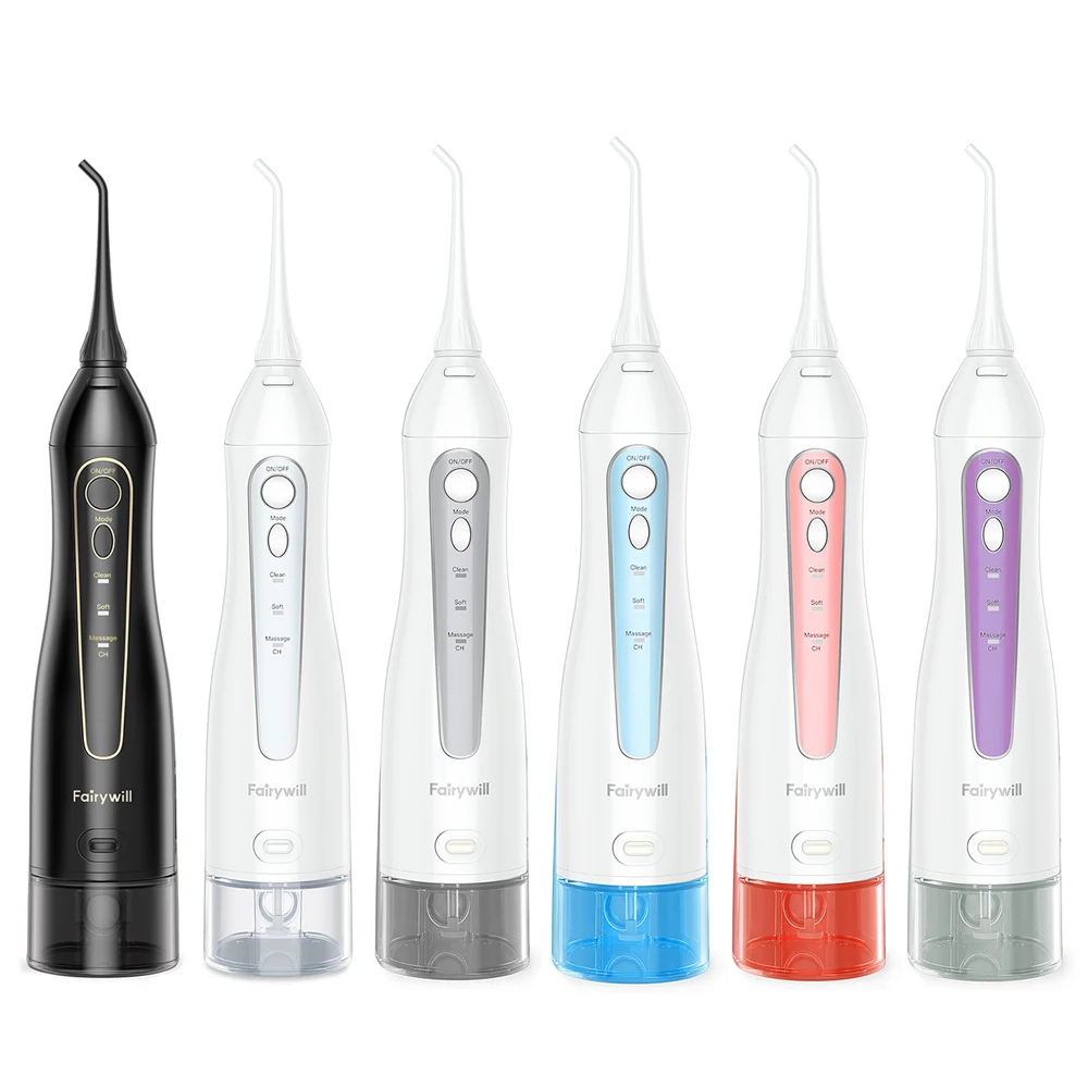 Fairywill Water Flosser Tip REPLC 4 Pcs for the FW5020 Family Water Flosser REPLC Tips Eco-Friendly Durable ABS Material