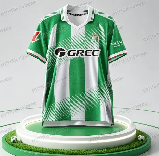 2026 Neues Betis 3D-Druck Fußballtrikot Herren Sommer Atmungsaktives Schnelltrocknendes Kurzarm-T-Shirt Familien-Partnerlook – Detail 4