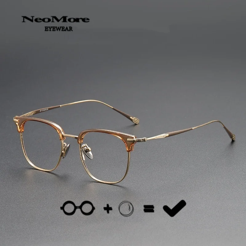 

Prescription Myopia Semi Rimless Glasses Anti Reflective Lenses Photochromic Progressive Multifocal Glasses for Men Optical Lens
