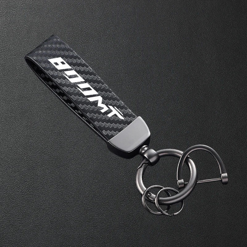 For CFMOTO CF MOTO 800MT MT800 MT 800 MT Accessories High-Grade Carbon Fiber Patterned Motorcycle Keychain Metal Keyring