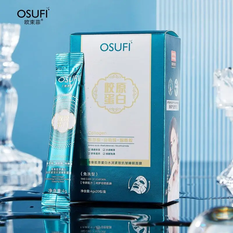 

OSUFI Deer Collagen Anti-wrinkle Sleeping Mask Firming Moisturizing Anti Wrinkle Nourishing SkinCare Leave-On Face Sleeping Mask