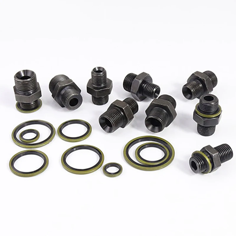 Hydraulic Fittings Metric Thread M10 M12 M14 M16 M18 M20 Straight-through Male Thread Fittings High Pressure Oil Tubing Joints
