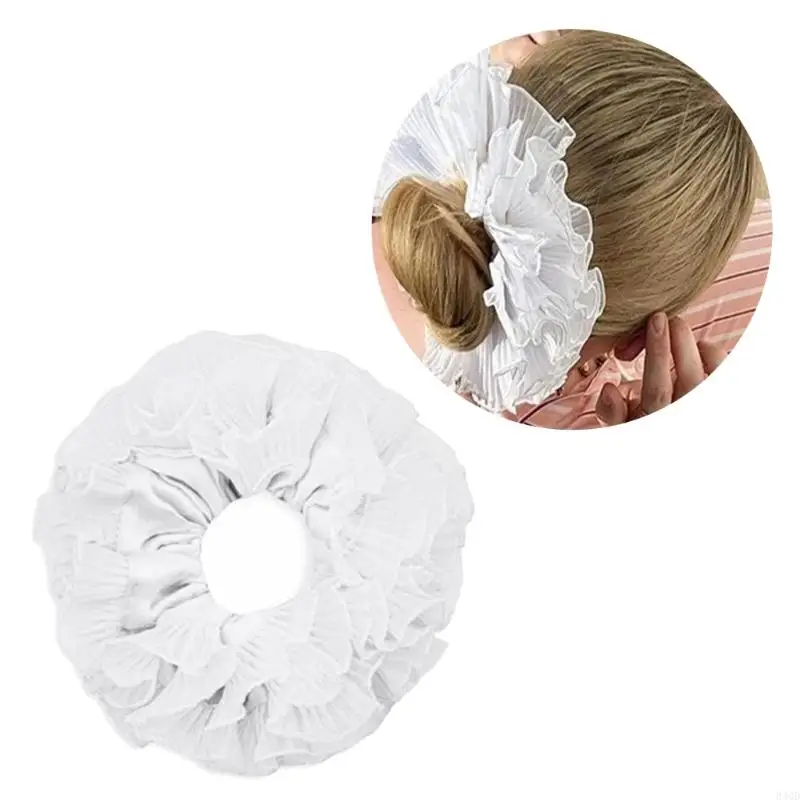 340D Layer Hair Tie Girl Ruffled Trim Hair Rope Masquerades Hair Styling Tool