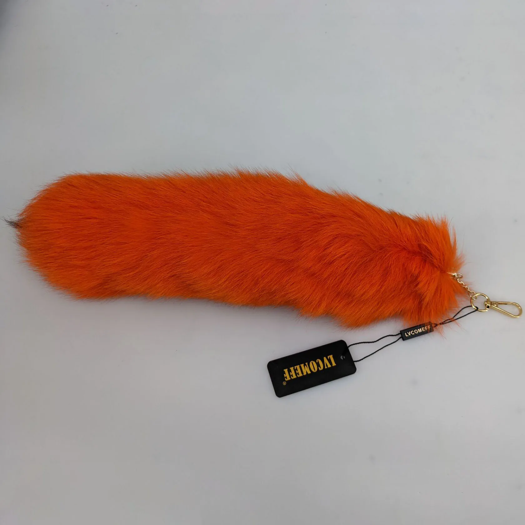 Natural Fox Fur Tail Keychain for Women, Furry Accessory, Chic Y2K, Beautiful Accessory, 46cm Length, Car Keychains, 2024