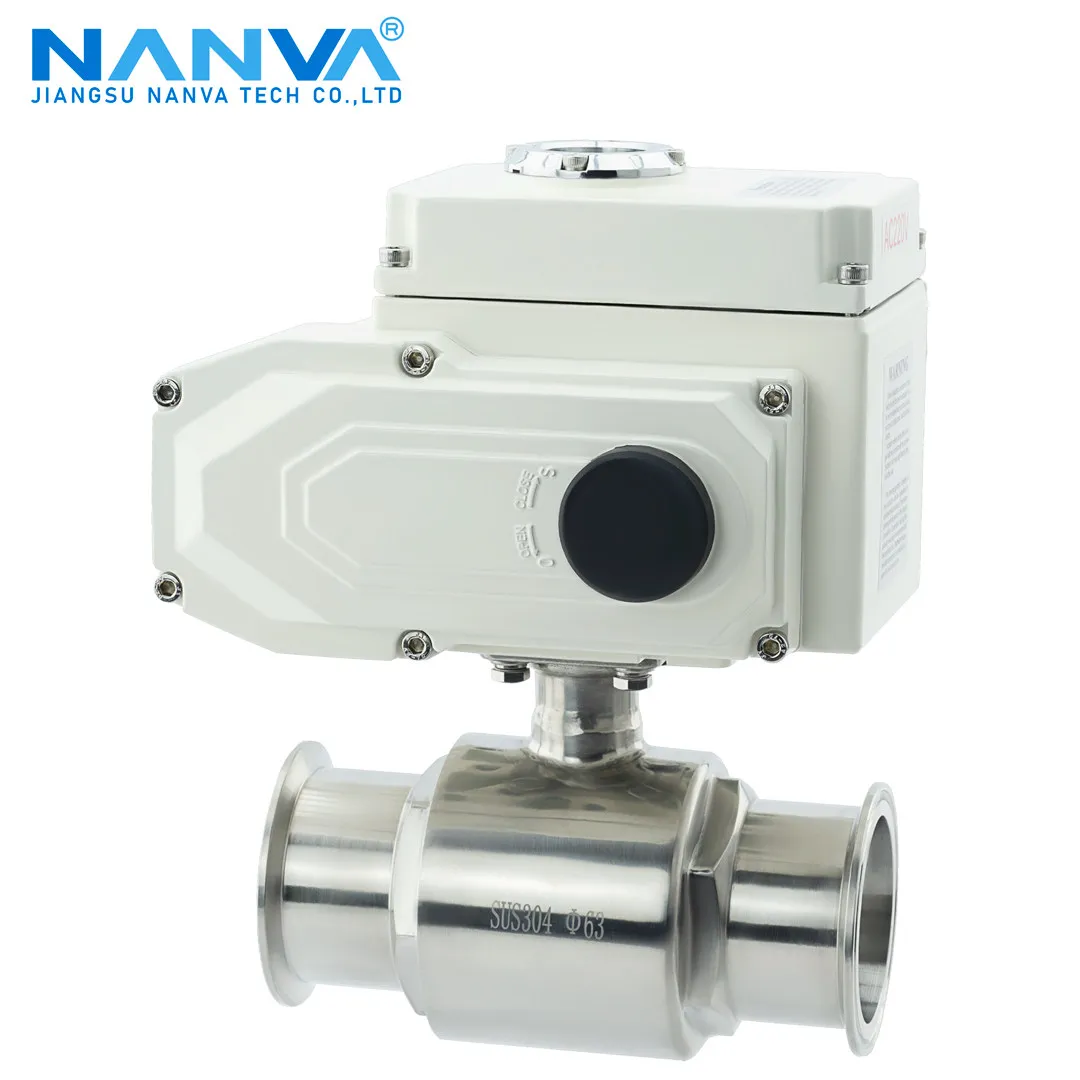WQ981F-16P electric stainless steel quick-loading ball valve Sanitary electric ball valve chuck