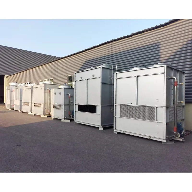 Energy-saving 160KW Butchery Refrigeration Condenser Counterflow Evaporation Cooling Air Cooled