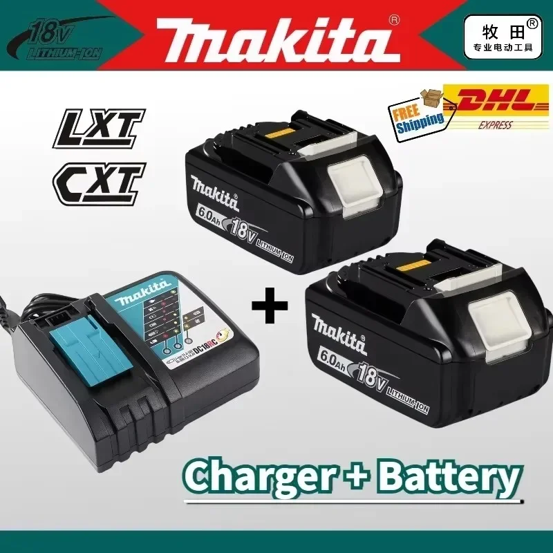 

Original Makita 18V tools Battery NEW 6Ah/5Ah for 18v drill Replacement Batteries BL1830B BL1850B BL1860B BL1815 BL1830⚡