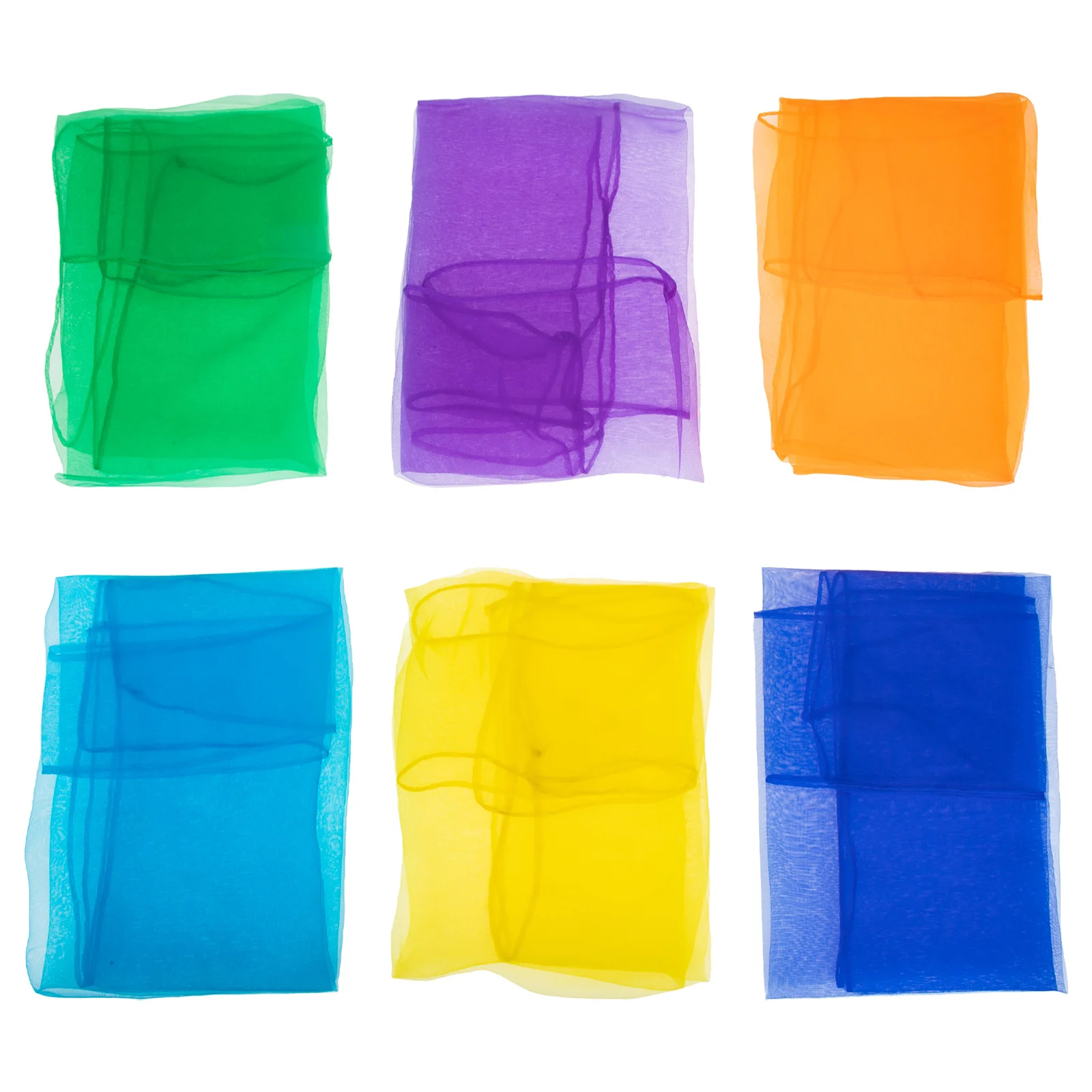 

6pcs Colorful Gift Scarves Lightweight Dance Performance Props For Kids Juggling Play Stage Party Scarf Accessories