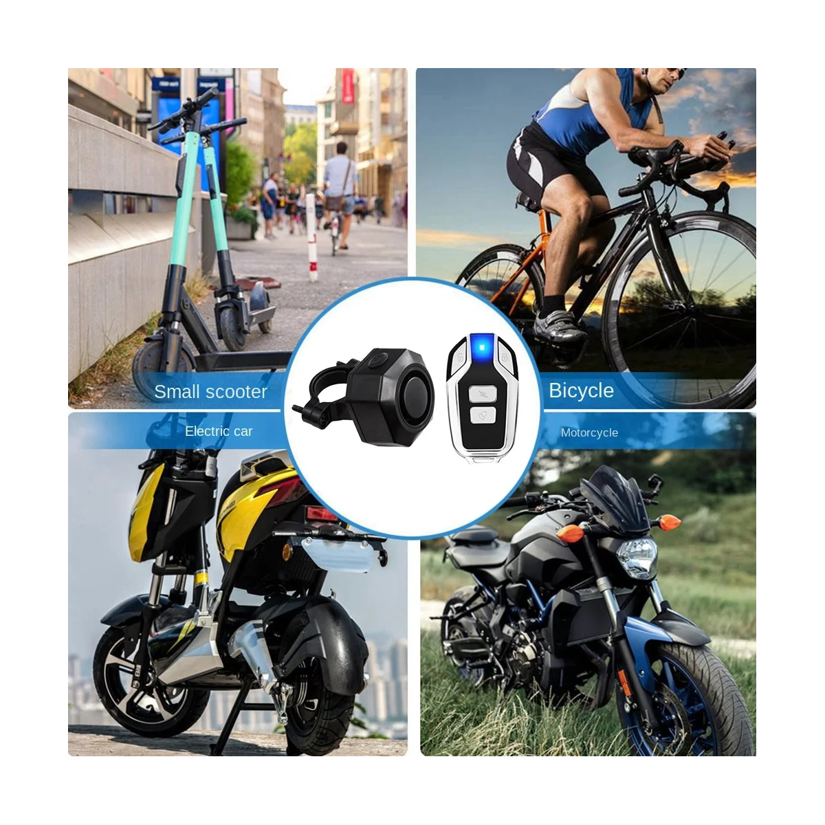 Wireless Bike Burglar Alarm USB Electric Motorcycles Scooter Bicycle Security Protection Vibration Alarm