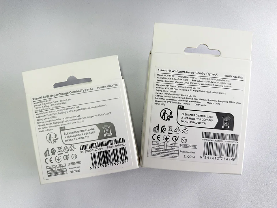 Cargador Original Xiaomi Redmi de 45W, Adaptador de Carga Rápida EU de 33W 18W 27W, Cable Tipo C, Mi Poco M7 X7 K40 Note
