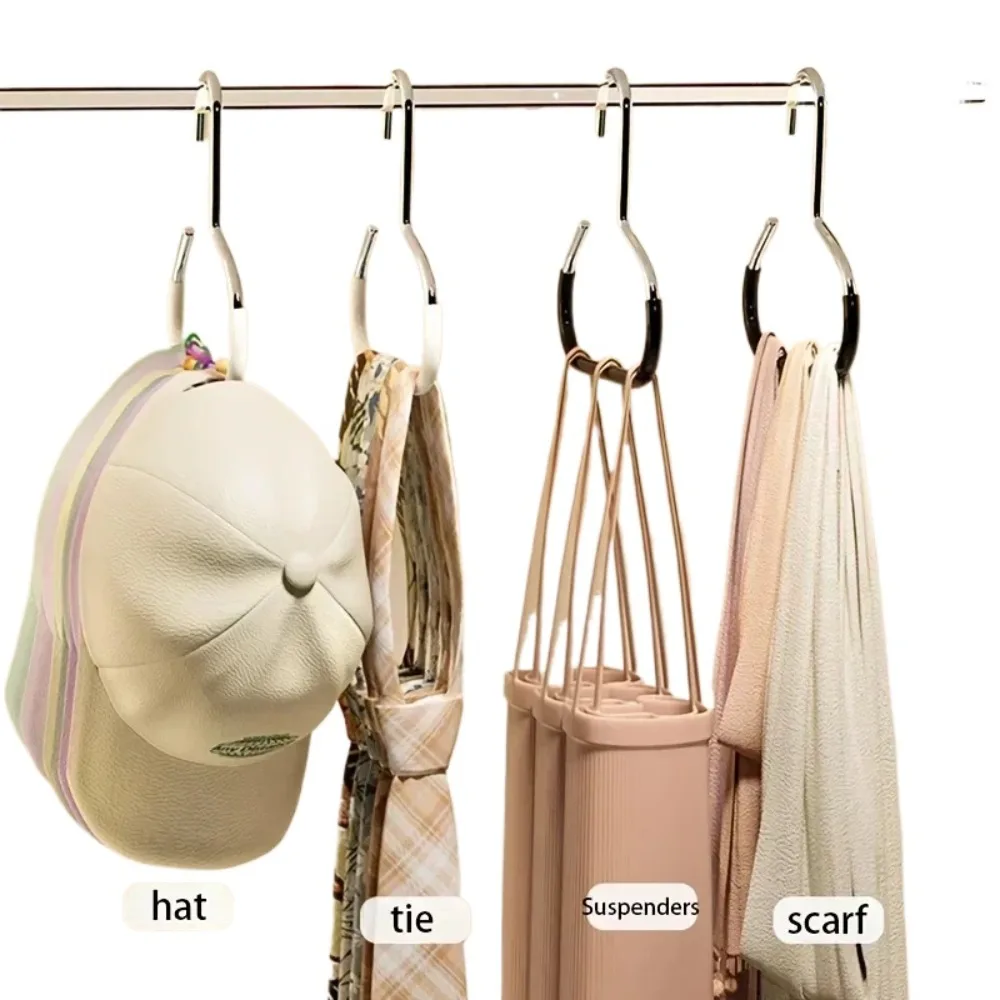 1/2/5pcs Non-Slip Hat Storage Hook Durable Circle Ring Hat Hanger with Towel & Scarf Rack Non-Marking Durable Clothes Hanger