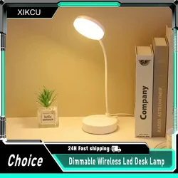 3 Levels Dimmable Wireless Led Desk Lamp Touch Night Light USB Rechargeable Touch Lamp For Room Study Office LED Table Lamps