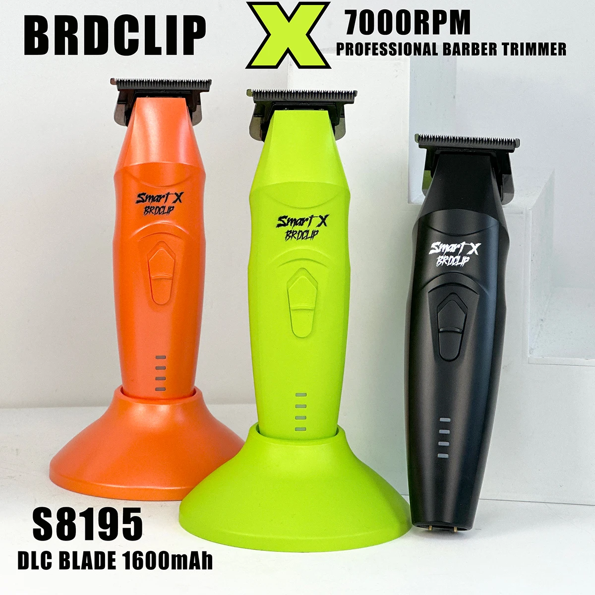 

BRDCLIP X Профессиональный триммер для волос DLC Blade Charging Base Парикмахерская электрическая машинка для стрижки волос Salon S8195
