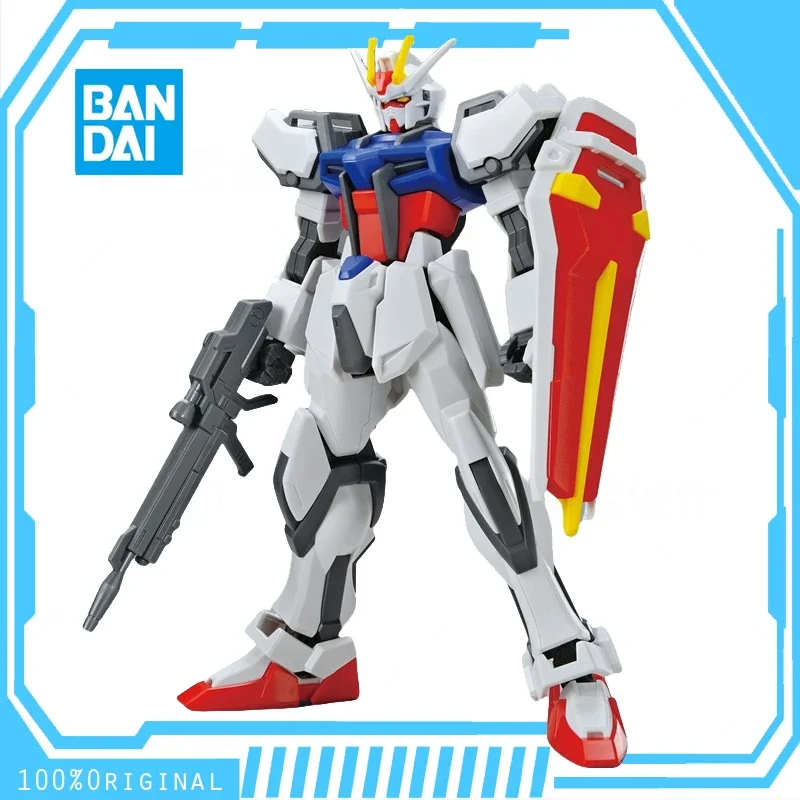 In Stock BANDAI ANIME 1/144 ENTRY GRADE EG GAT-X105 Strike Gundam Assembly Plastic Model Kit Action Toys Figures Gift