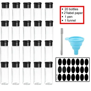 Set Toples Bumbu 5/10/15 / 20 Buah Toples untuk Bumbu Pengocok Garam dan Merica Toples Bumbu Pengatur Bumbu Bumbu Barbekyu Plastik Bumbu 8 set bumbu penjualan terbaik - №