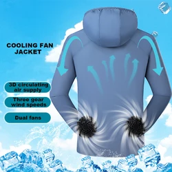 Summer Cooling Clothing Air Conditioning Clothing Fan Cooling Coat USB Charging Cooling Smart Charging Jacket Cool Working Coat