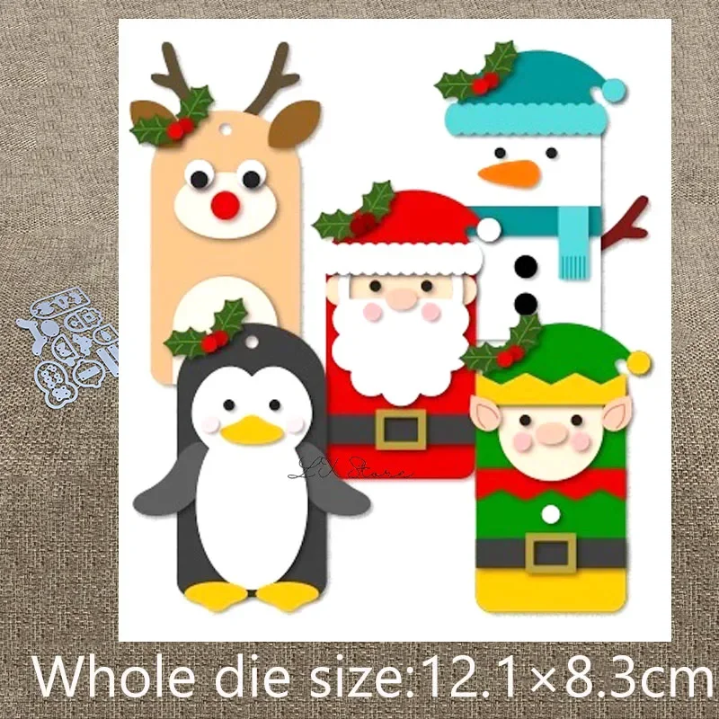 

XLDesign Craft Metal Cutting Die cut dies Pocket Tag Christmas Characters scrapbook Album Paper Card Craft Embossing die cuts