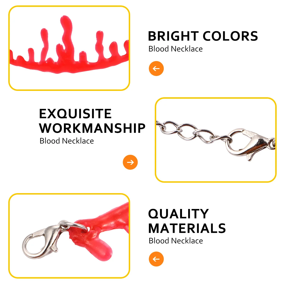 

3 шт. ожерелье на Хэллоуин, имитация резки, страшное колье с кровью, кровавое пятно, вечеринка, кровотечение