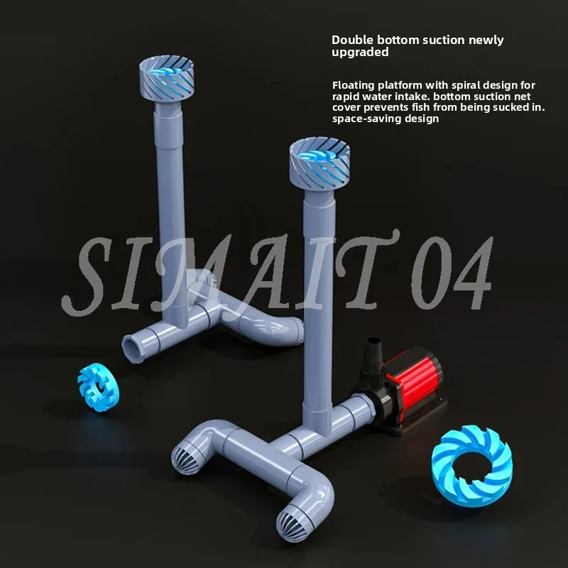 Outdoor Fish Pond Fish Tank Water Pump Changed To Double Bottom Suction Surface Suction Filter Skimmer Fallen Leaf Filter