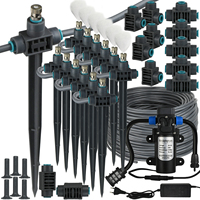 KESLA 5-30M Self-Priming Pump Misting Cooling System Timer Automatic Garden Watering Irrigation Kit for Flowers Patio Yard Lawn