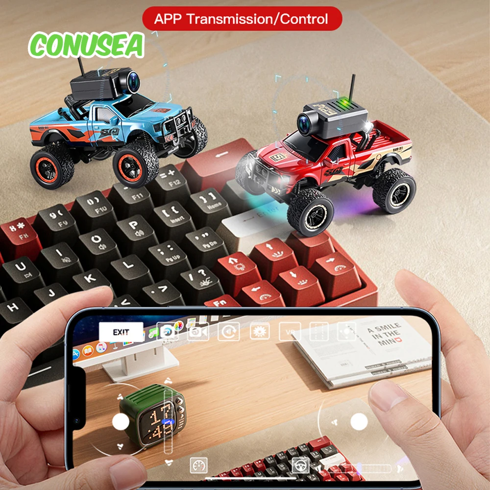 1:64 Scale Mini R/C Car Toy Model with Remote Control And WiFi APP Desktop Remote Camera Control R/C Cars