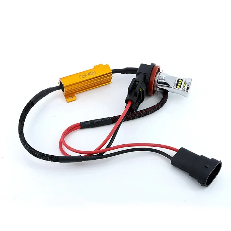 H7 LED Load Resistor Kit – 50W 6Ohm CANBUS Error Canceller For Headlights & Fog Lights (1/2/4-Pack)