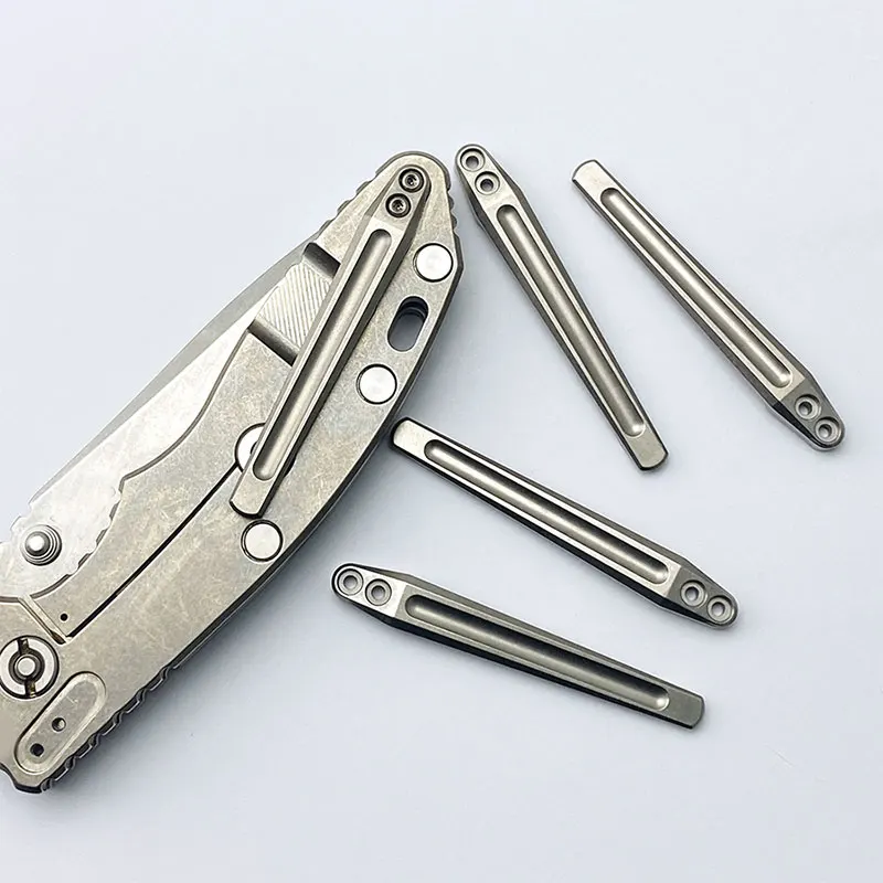 1piece Folding Knife Titanium Deep Carry Pocket Clip Back Clamp for Hd XM18, XM24 Back Clip Accessories