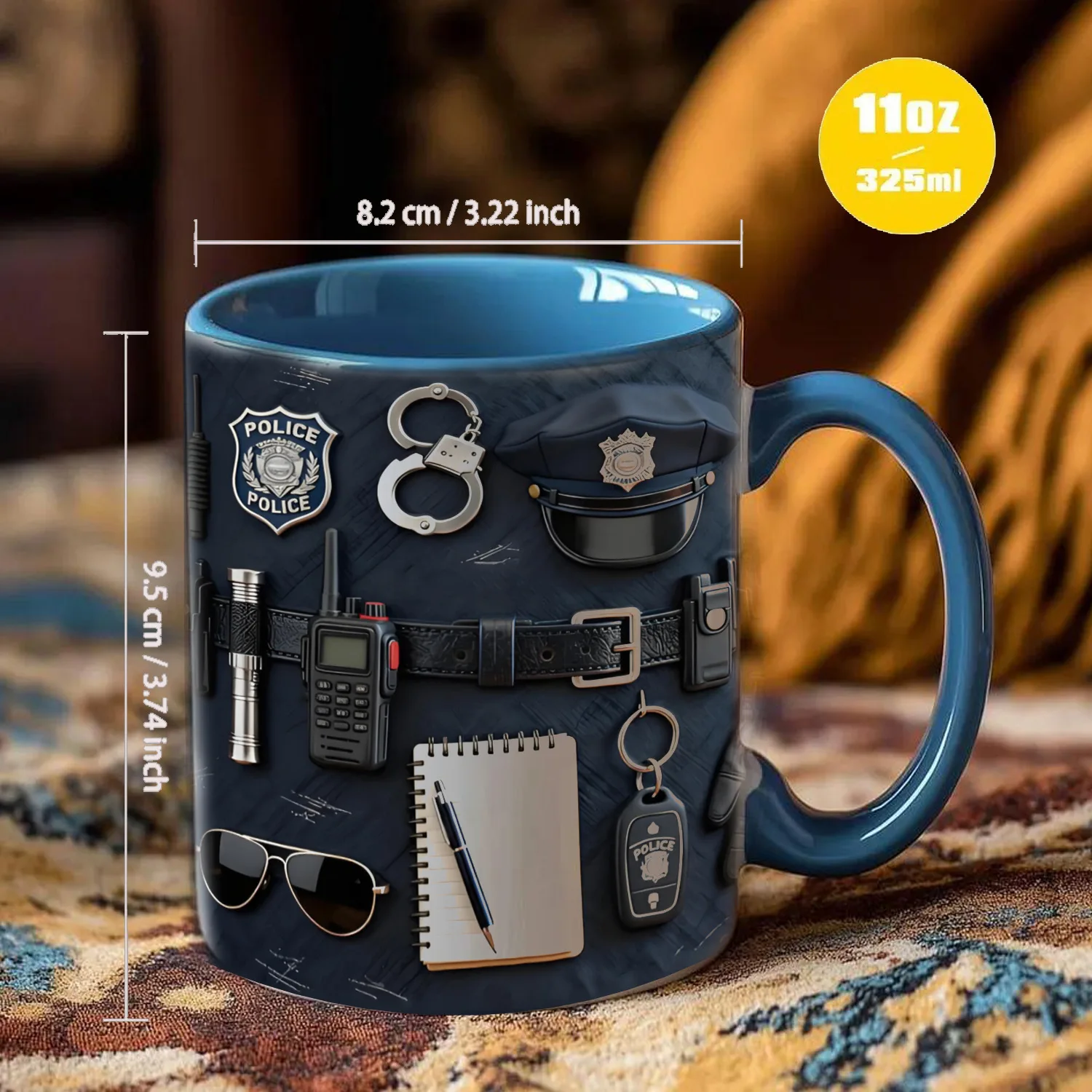 New Police Coffee Mug Ceramic Coffee Mug Drinking Cup Multicolored
