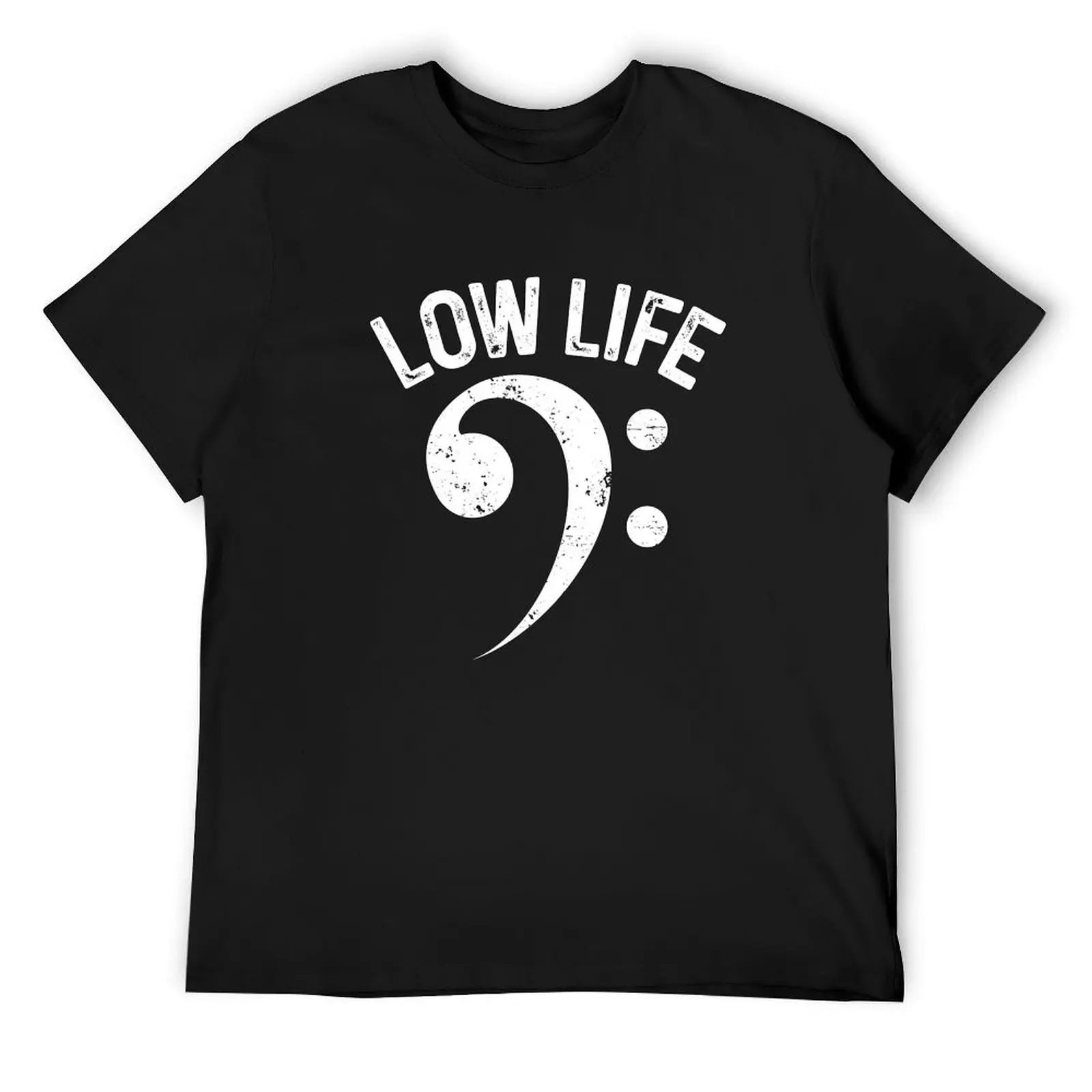 Low Life Bass Clef T-Shirt plus size clothes plus size tops vintage clothes mens graphic t-shirts hip hop