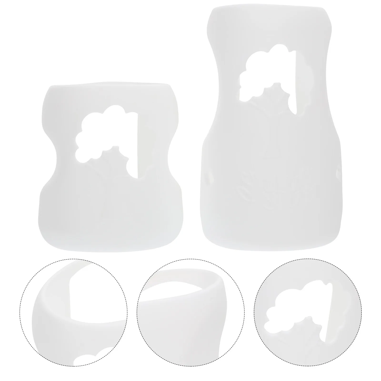 

2Pcs Baby Bottle Covers Fashionable Bottle Decorations Gentle Material Secure Hold No Slip Protection for Milk Powder Liquid