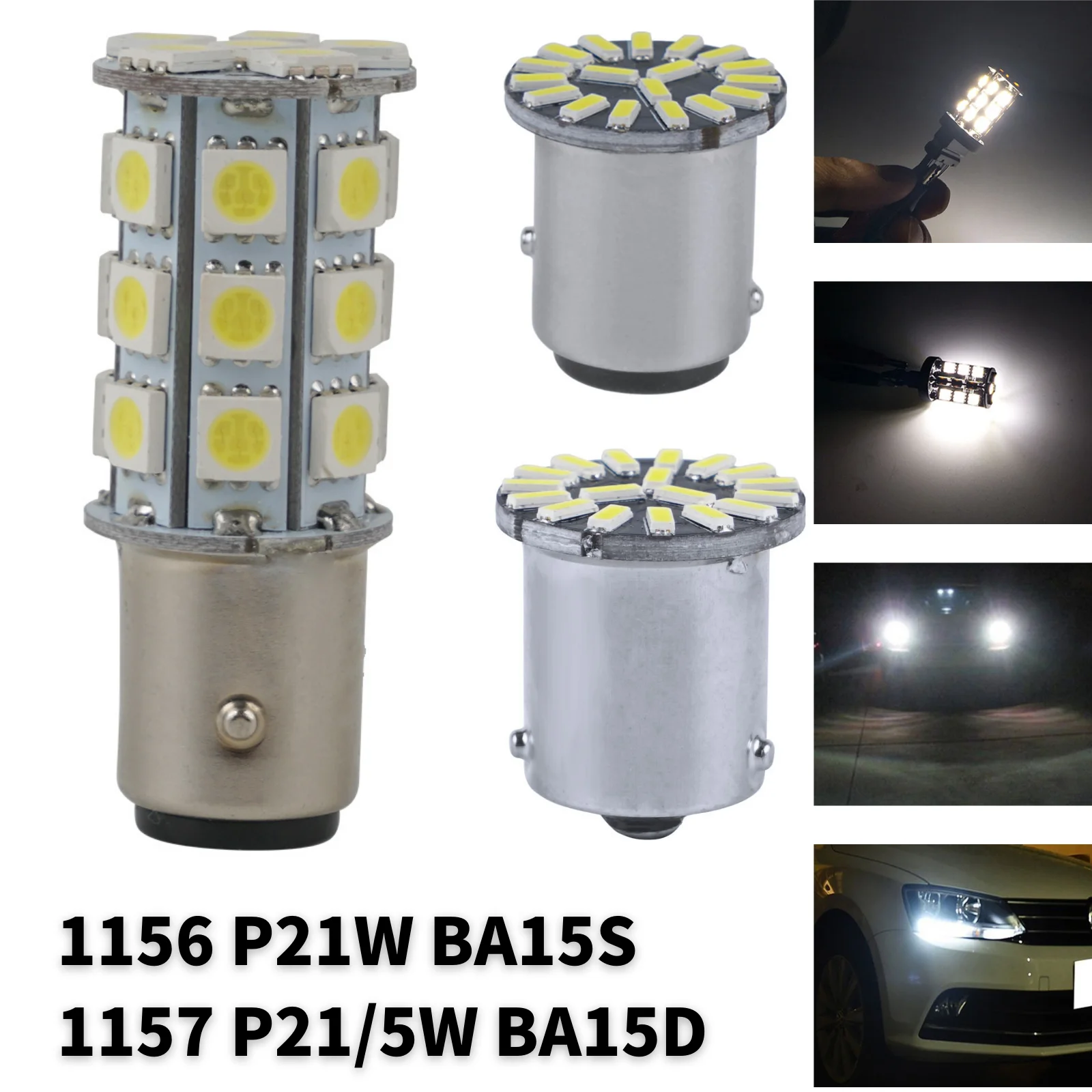 

1PC 18SMD 4014 3W 1157 BAY15D P21/5W LED Signal Light Bulb 1156 BA15S P21W LED Lamp 27SMD 5050 Brake Backup/Reverse Auto Lamp