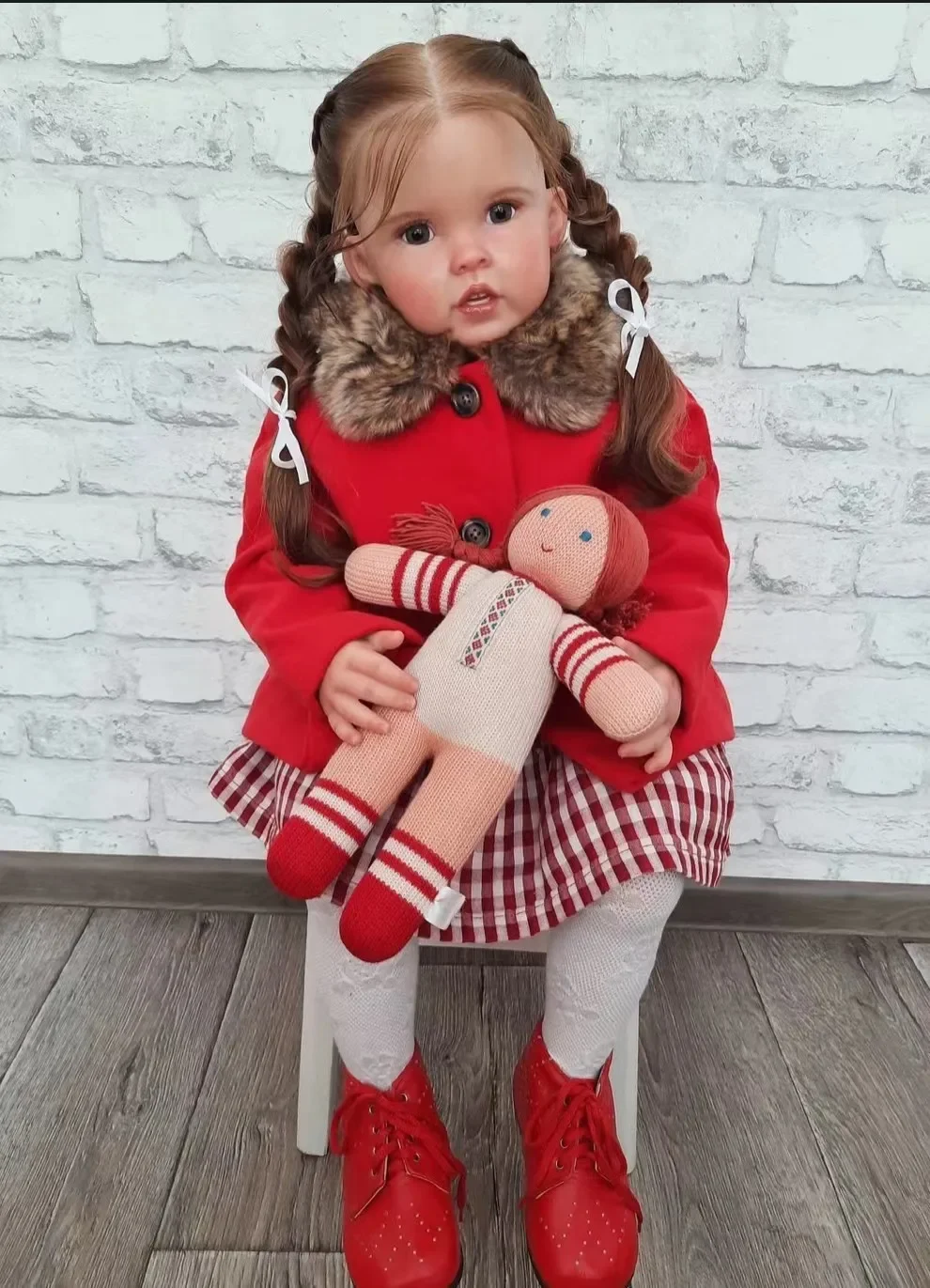 

DLS Limited Supply 28 дюймов/80 см Reborn Baby Cressida Огромная девушка с длинными каштановыми волосами ручной работы и различным платьем
