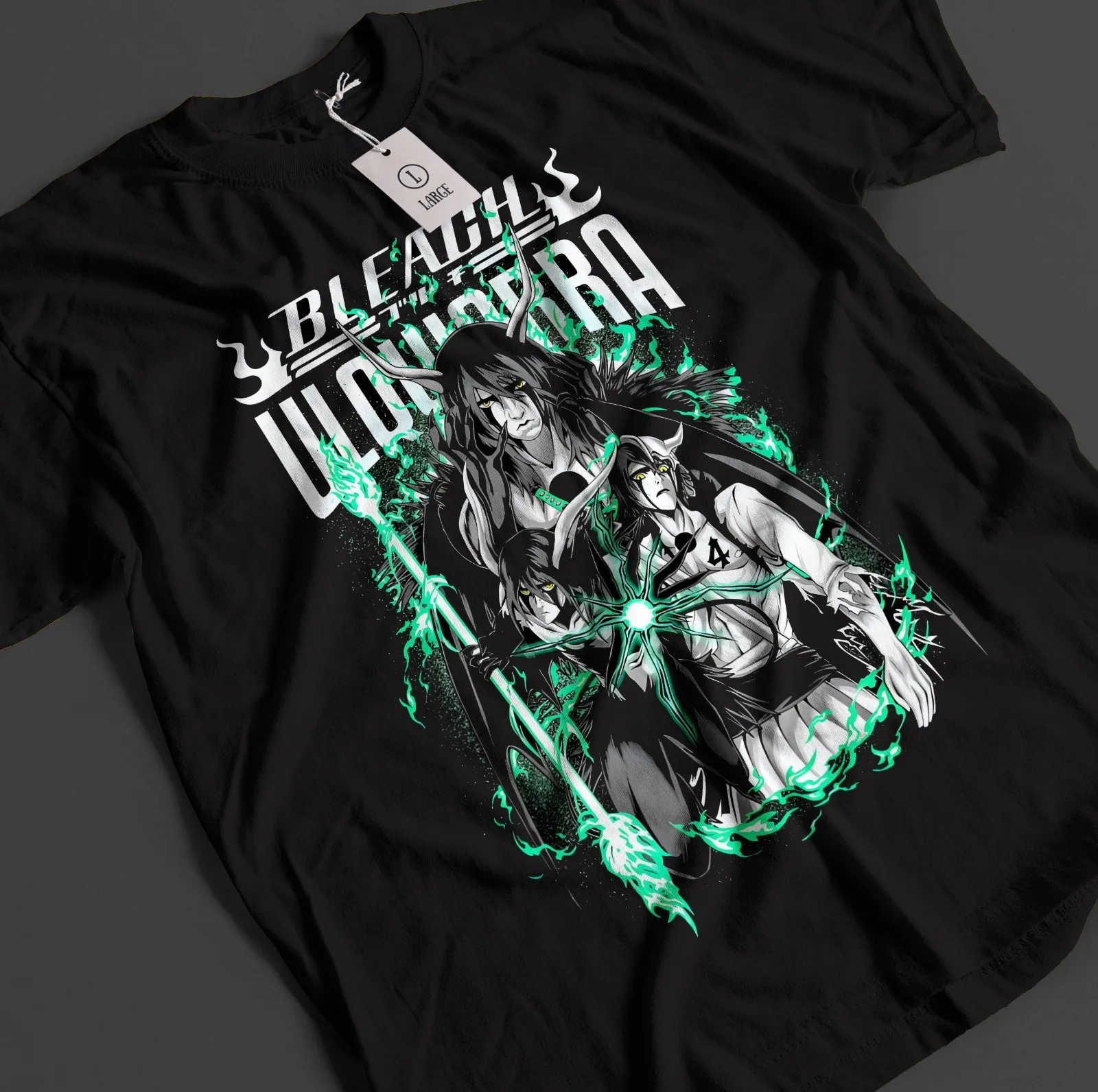 Bleach Anime Shirt Ulquiorra Tshirt Ichigo Bankai T-Shirt Aizen Zaraki Unisex