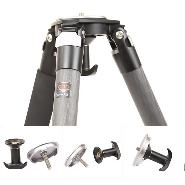 OBO Carbon Fiber Foldable Tripod with Twist Lock Waterproof & Shockproof 50KG Load Capacity for DSLR & Video Cameras