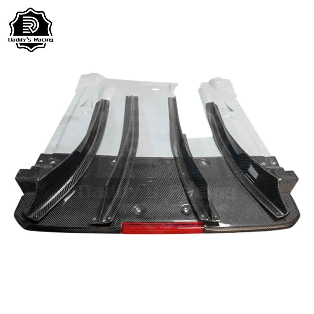 Carbon Fiber Rear Bumper Diffuser Fit For 2012-2016 R35 GTR DBA NSM Style Underboard With Fins Fog Light Car Tuning