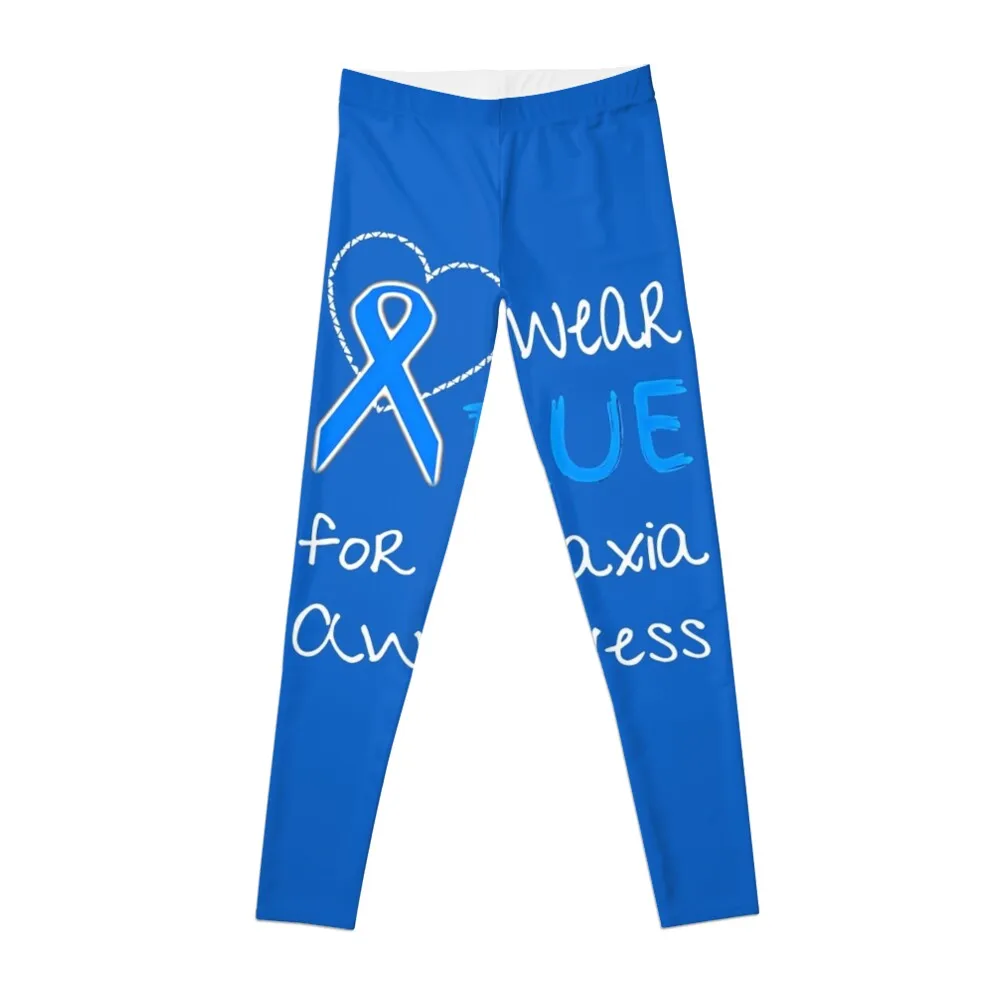 

I Wear Blue for Apraxia Awareness Ribbon Leggings sports for Tight fitting woman Womens Leggings